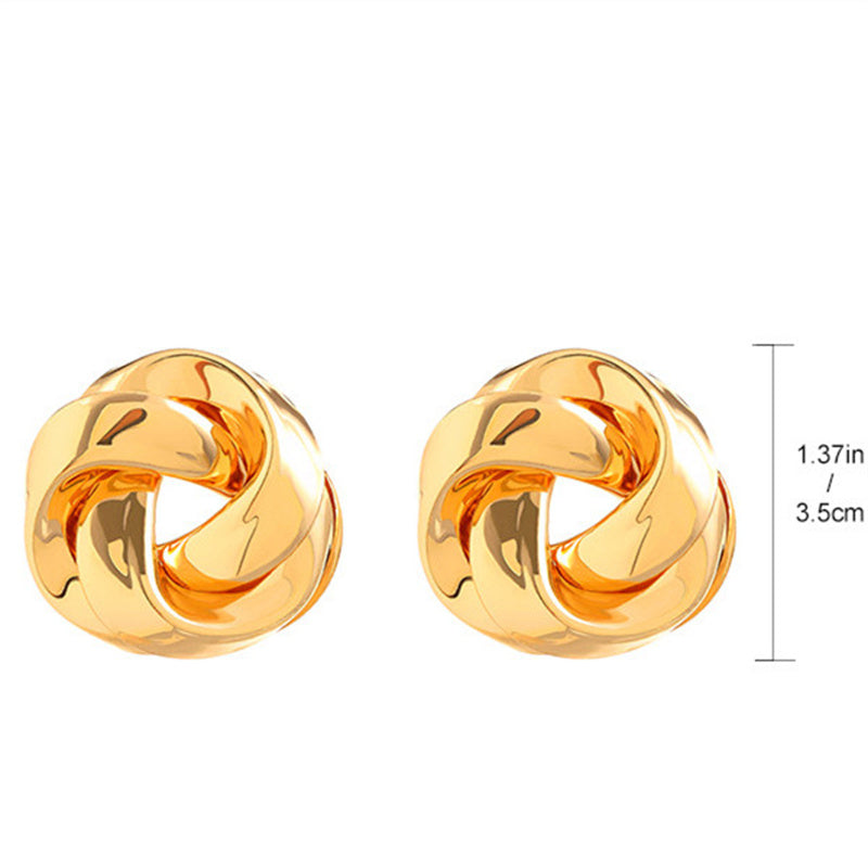 Simple Style Streetwear Solid Color Metal Copper Plating Hollow Out Inlay Zircon 18k Gold Plated Gold Plated Silver Plated Women's Earrings