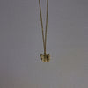 Simple Style Flower Butterfly Titanium Steel Plating Pendant Necklace