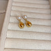 Elegant Water Droplets Imitation Pearl Alloy Women's Drop Earrings