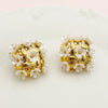 1 Pair Sweet Artistic Flower Stainless Steel Polishing Plating Gold Plated Ear Studs