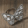 Classic Style Butterfly Alloy Inlay Rhinestones Zircon Women's Rings