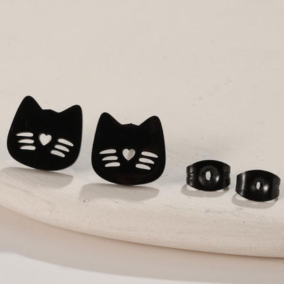 1 Pair Lady Animal Stainless Steel Irregular Plating Ear Studs