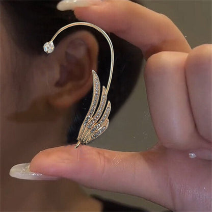 Sweet Butterfly Alloy Plating Inlay Artificial Gemstones Women's Ear Clips