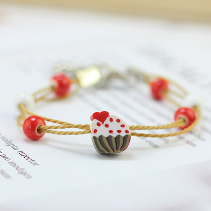 Simple Style Fruit Soft Clay Women's Bracelets