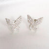 1 Pair Elegant Butterfly Copper Inlay Zircon Earrings