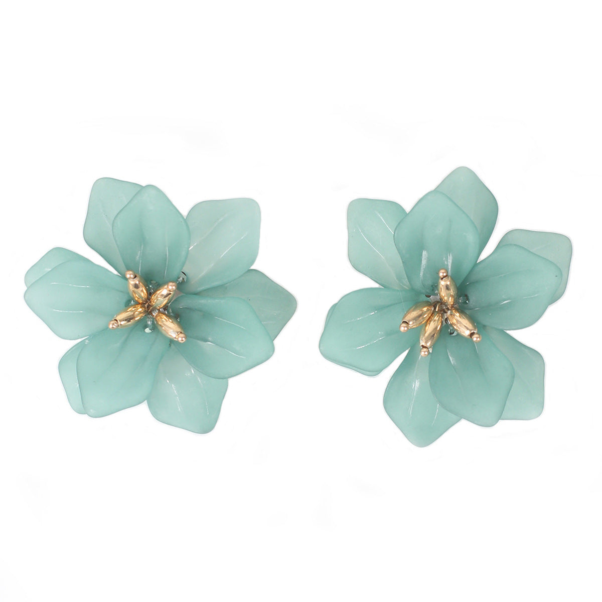 Korea White Frosted Resin Flower Bohemian Style Earrings Wholesale Gooddiy