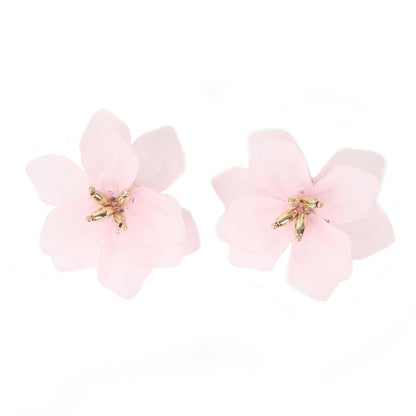 Korea White Frosted Resin Flower Bohemian Style Earrings Wholesale Gooddiy