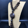 Retro Solid Color Wood Beaded Enamel Unisex Long Necklace