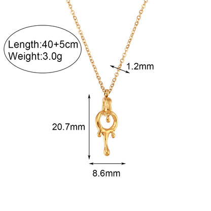 Elegant Basic Simple Style Geometric Stainless Steel Plating 18k Gold Plated Earrings Necklace