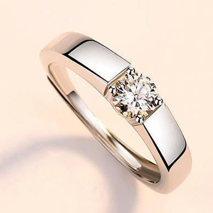 Elegant Simple Style Crown Copper Plating Inlay Zircon Rings