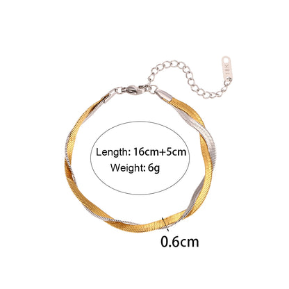 Simple Style Solid Color Stainless Steel Plating 18k Gold Plated Necklace