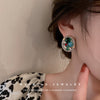 1 Pair Baroque Style Heart Shape Tassel Plating Inlay Copper Artificial Crystal Rhinestones Earrings