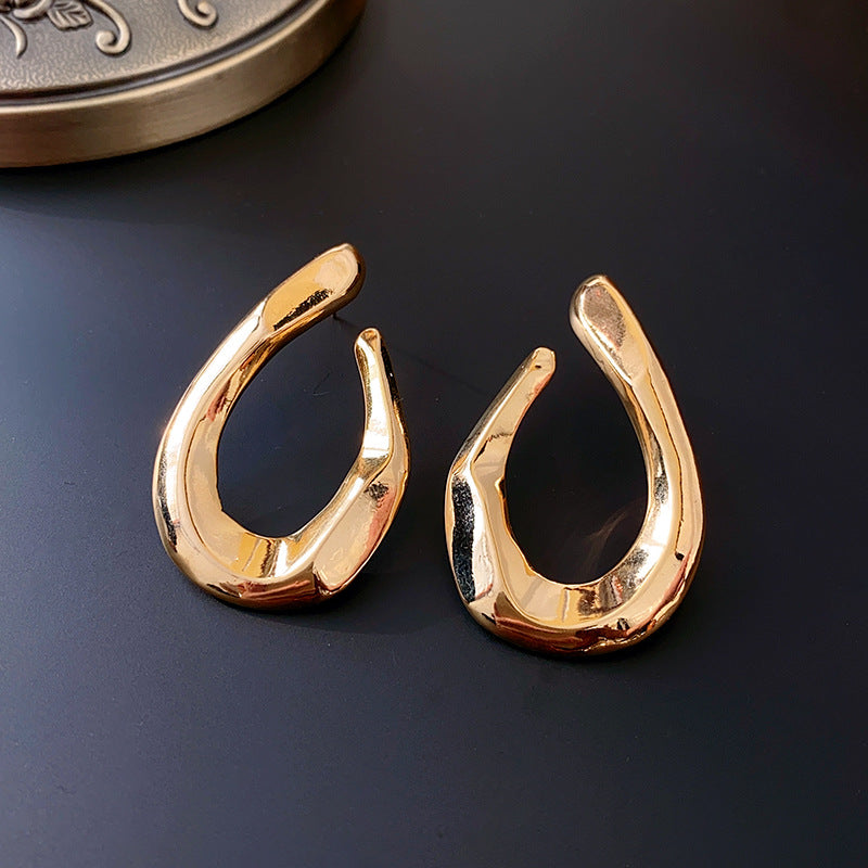 1 Pair Simple Style Geometric Heart Shape Plating Copper Earrings