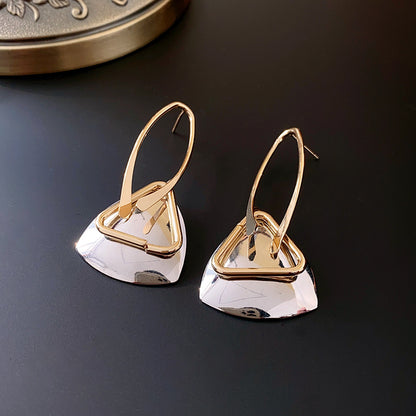 1 Pair Simple Style Geometric Heart Shape Plating Copper Earrings