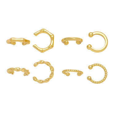 1 Pair Simple Style C Shape Plating Copper 18k Gold Plated Ear Clips