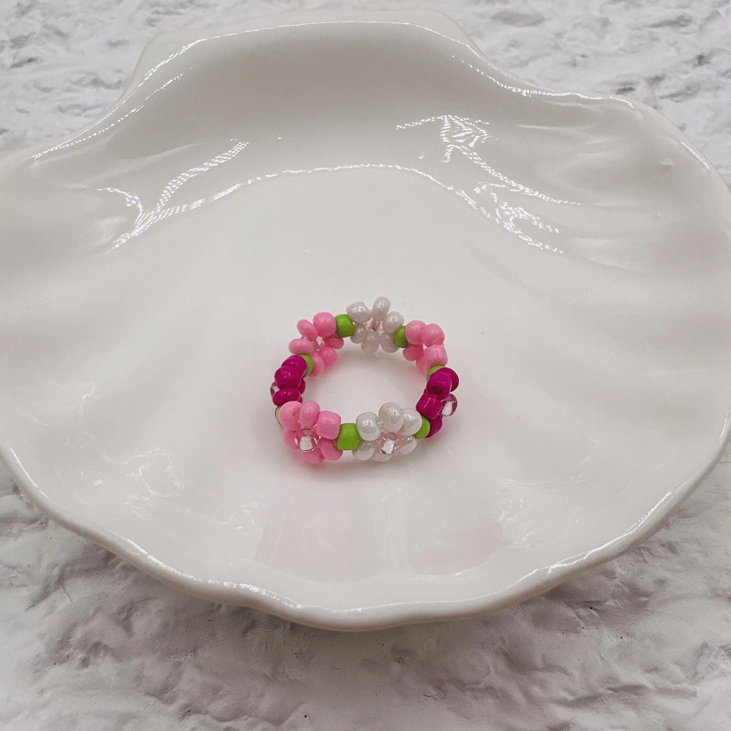 Sweet Flower Seed Bead Women's Rings