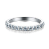 Elegant Round Sterling Silver Moissanite Rings In Bulk