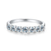 Elegant Round Sterling Silver Moissanite Rings In Bulk