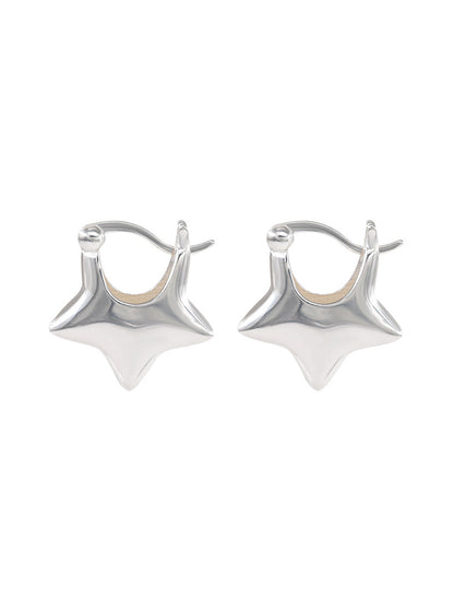 1 Pair Ig Style Star Plating Copper Earrings