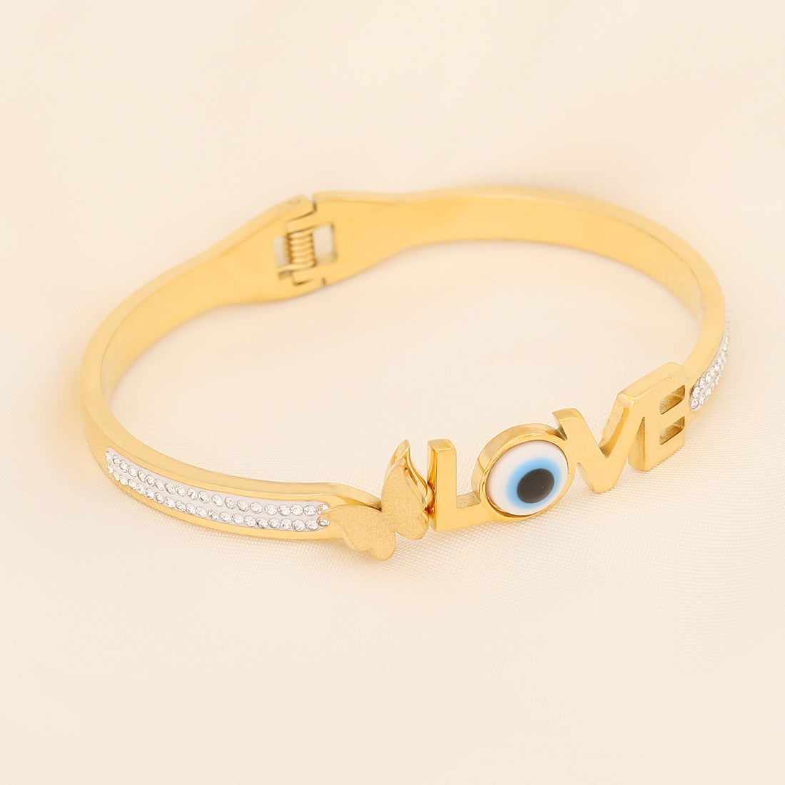 Simple Style Eye Stainless Steel Plating Bangle