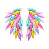 Elegant Luxurious Feather Wings Alloy Inlay Glass Stone Women's Ear Studs