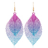 Casual Retro Leaves Metal Plating Hollow Out Women's Drop Earrings