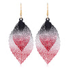 Casual Retro Leaves Metal Plating Hollow Out Women's Drop Earrings