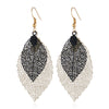 Casual Retro Leaves Metal Plating Hollow Out Women's Drop Earrings