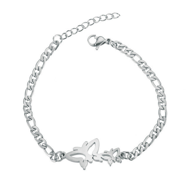 Sweet Butterfly Titanium Steel Plating Bracelets