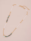 Casual Beach Devil's Eye Square Heart Shape Beaded Stone Inlay Shell Women's Necklace