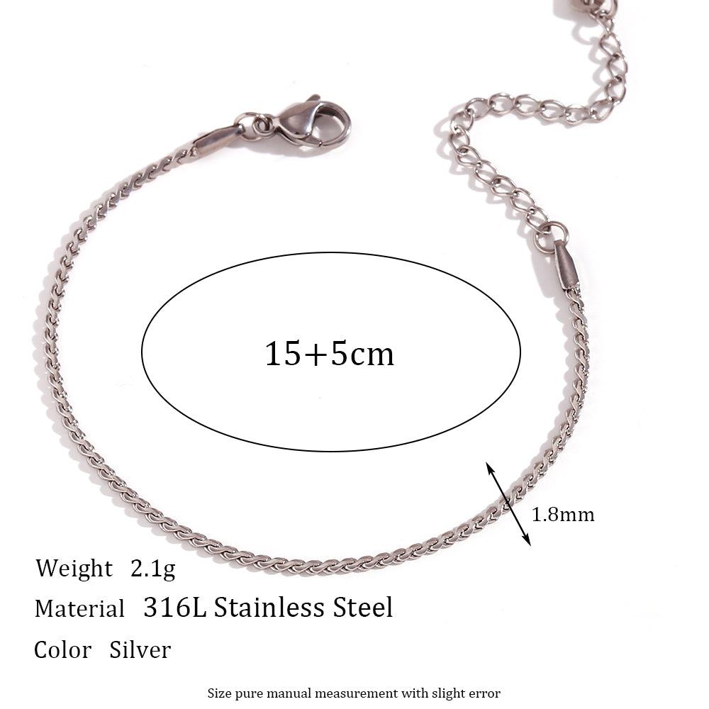 Simple Style Classic Style Oval Stainless Steel Bracelets