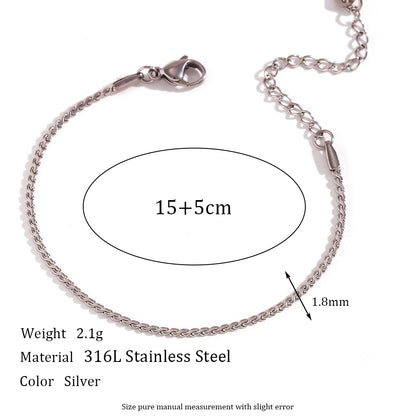 Simple Style Classic Style Oval Stainless Steel Bracelets