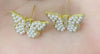 1 Pair Ig Style Butterfly Inlay Copper Artificial Pearls Zircon Ear Studs