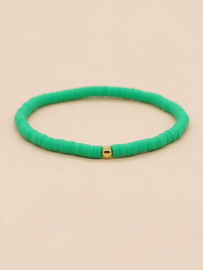 Simple Style Commute Flower Glass Copper Wholesale Bracelets