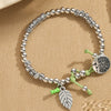 Casual Retro Round Tree Leaves Ccb Alloy Rope Beaded Unisex Bracelets