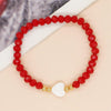 Simple Style Commute Flower Glass Copper Wholesale Bracelets