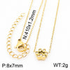 Simple Style Korean Style Animal Paw Print Titanium Steel Plating Bracelets Earrings Necklace