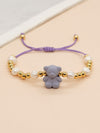 Simple Style Commute Flower Glass Copper Wholesale Bracelets