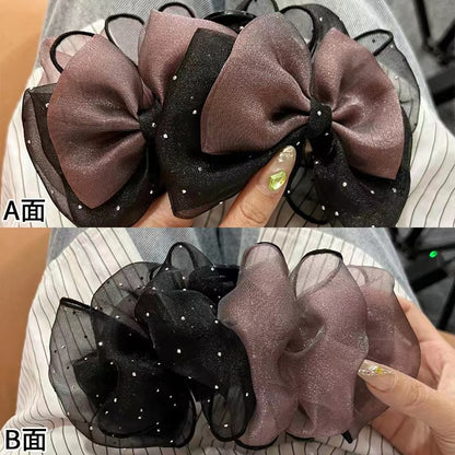 Classic Style Bow Knot Cloth Hair Claws