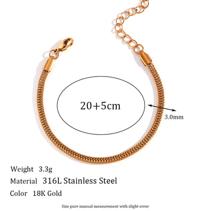 Simple Style Classic Style Solid Color 18k Gold Plated Stainless Steel Wholesale Anklet