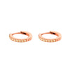 1 Pair Simple Style Round Plating Inlay Stainless Steel Rhinestones 14k Gold Plated Earrings