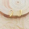 1 Pair Classic Style Commute U Shape Solid Color Stainless Steel Earrings