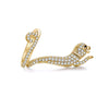 1 Piece Retro Snake Leopard Inlay Copper Zircon Ear Clips