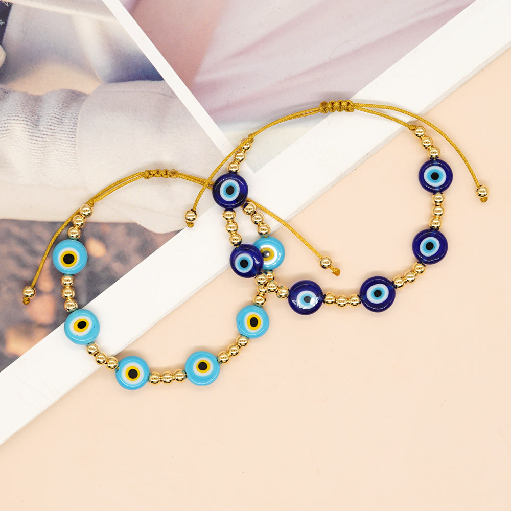 Casual Eye Artificial Crystal Glass Wholesale Bracelets