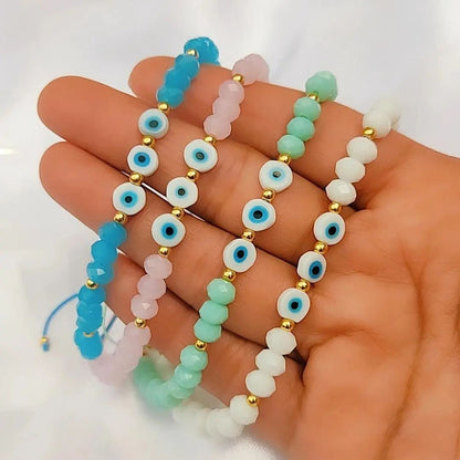 Casual Eye Artificial Crystal Glass Wholesale Bracelets