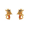 1 Set Cartoon Style Cartoon Character Plating Inlay Brass Zircon 18k Gold Plated Ear Studs