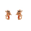 1 Set Cartoon Style Cartoon Character Plating Inlay Brass Zircon 18k Gold Plated Ear Studs