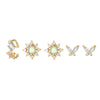 1 Set Simple Style Butterfly Plating Inlay Brass Zircon 18k Gold Plated Ear Studs