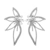Glam Shiny Flower Alloy Plating Inlay Artificial Diamond 14k Gold Plated Women's Ear Studs