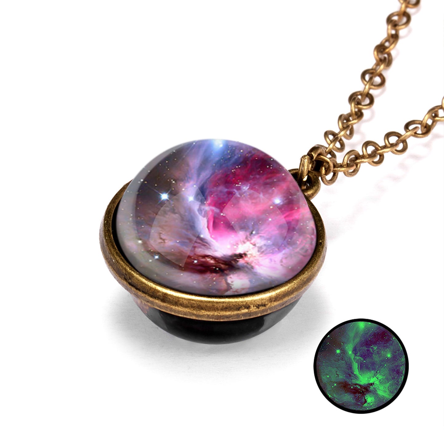 Artistic Constellation Alloy Inlay Glass Unisex Pendant Necklace